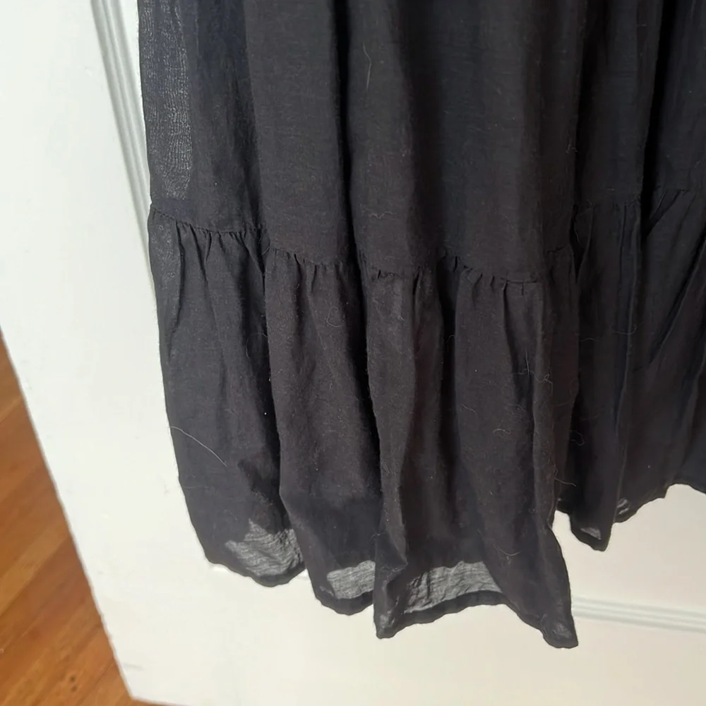 EUC Anthropologie Samant Chauhan Black Embroidered Maxi Dress Floral Gorgeous! - Picture 6 of 6